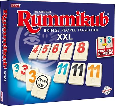 Ideal Rummikub XXL Board Game 2-4 Players Ages 8+ with Large Tiles