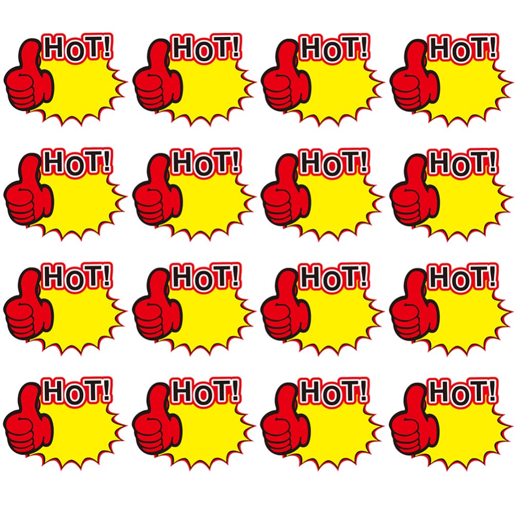 Card Signs, 50 Pcs Sale Fluorescent Sign Cards Blank Neon Card Paper Labels for Supermarket Retail Store Party Favors Supplies (Hot)