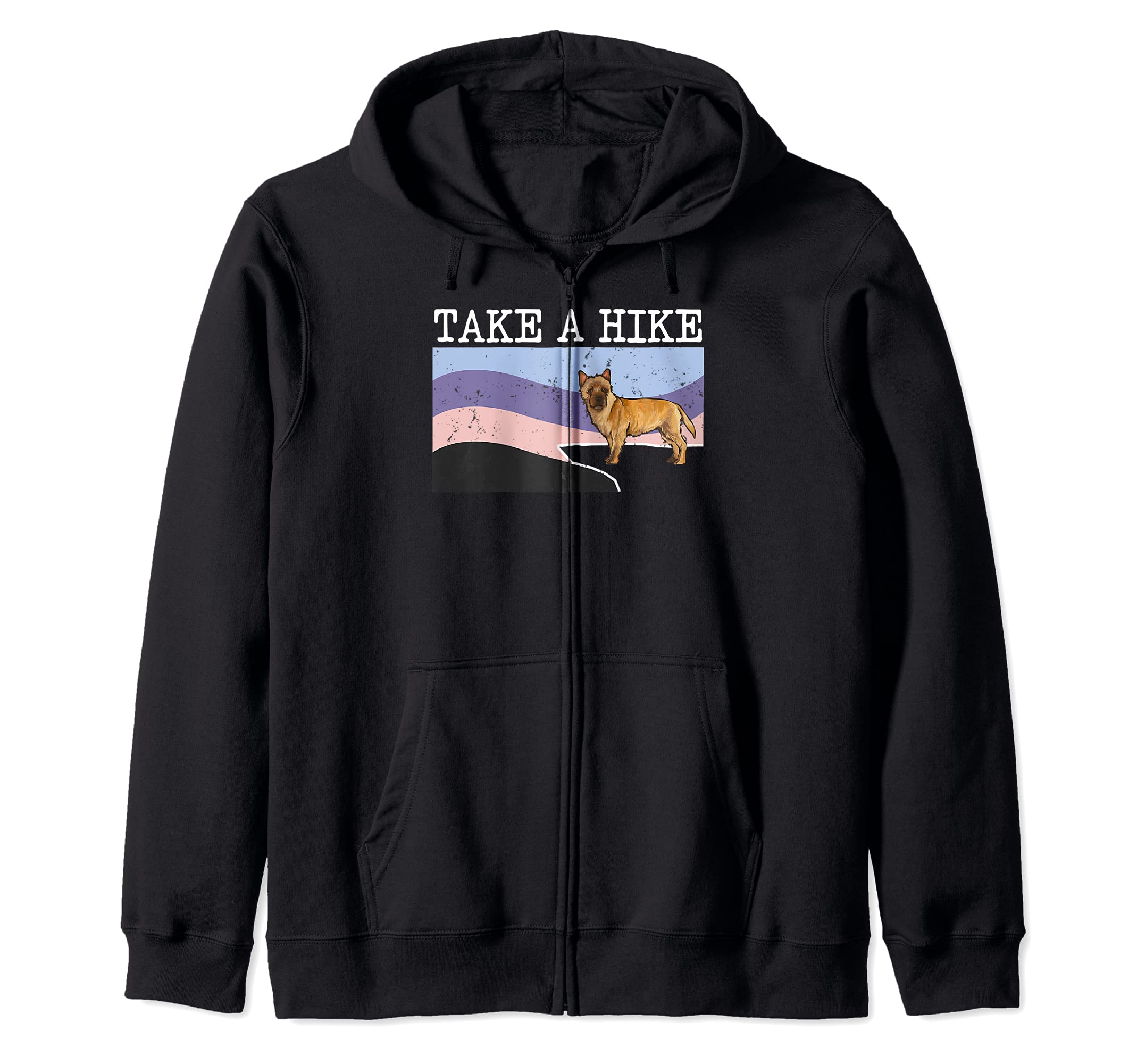 Take A Hike Cairn Terrier Funny Graphic Hiking Zip Hoodie