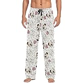 JUDIAN English Bulldog Men's Pajama Bottoms Soft Sleep Pant with Pockets Sleep Pj Lounge Pants for Men