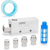 AIRIX 3/8" Vacuum Generator CV-25HS, Pneumatic Ejector with Silencer | High-Efficiency Ejector for Pick and Place, Packaging, CNC and Automation