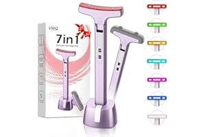 VWQ Red Light Therapy for Face, Eyes and Neck, Red Light Therapy Wand, 7 Color Led Light Therapy for Face, Red Light Therapy at Home for Face Lift, Firm, Smooth, Skin Care Massage Tools