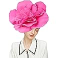 Gionforsy Flower Fascinators Hat Tea Party Hats for Women Flower Cocktail Headband for Wedding