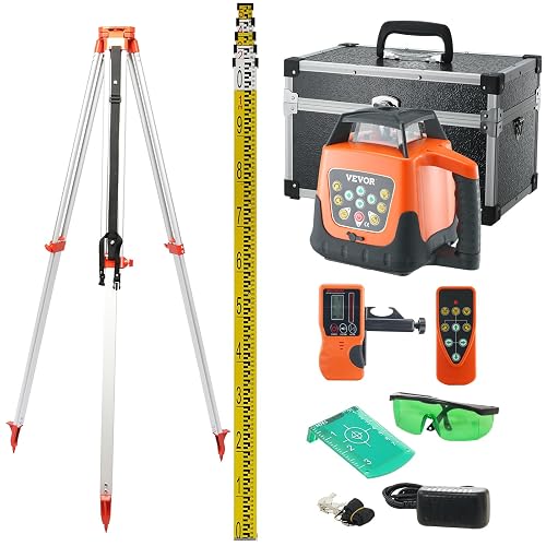 VEVOR Green Rotary Laser Level 2000ft, 360 Degree Self Leveling Laser ...