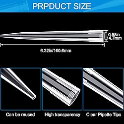 OIIKI Universal Pipette Tips, 50pcs 10ml Liquid