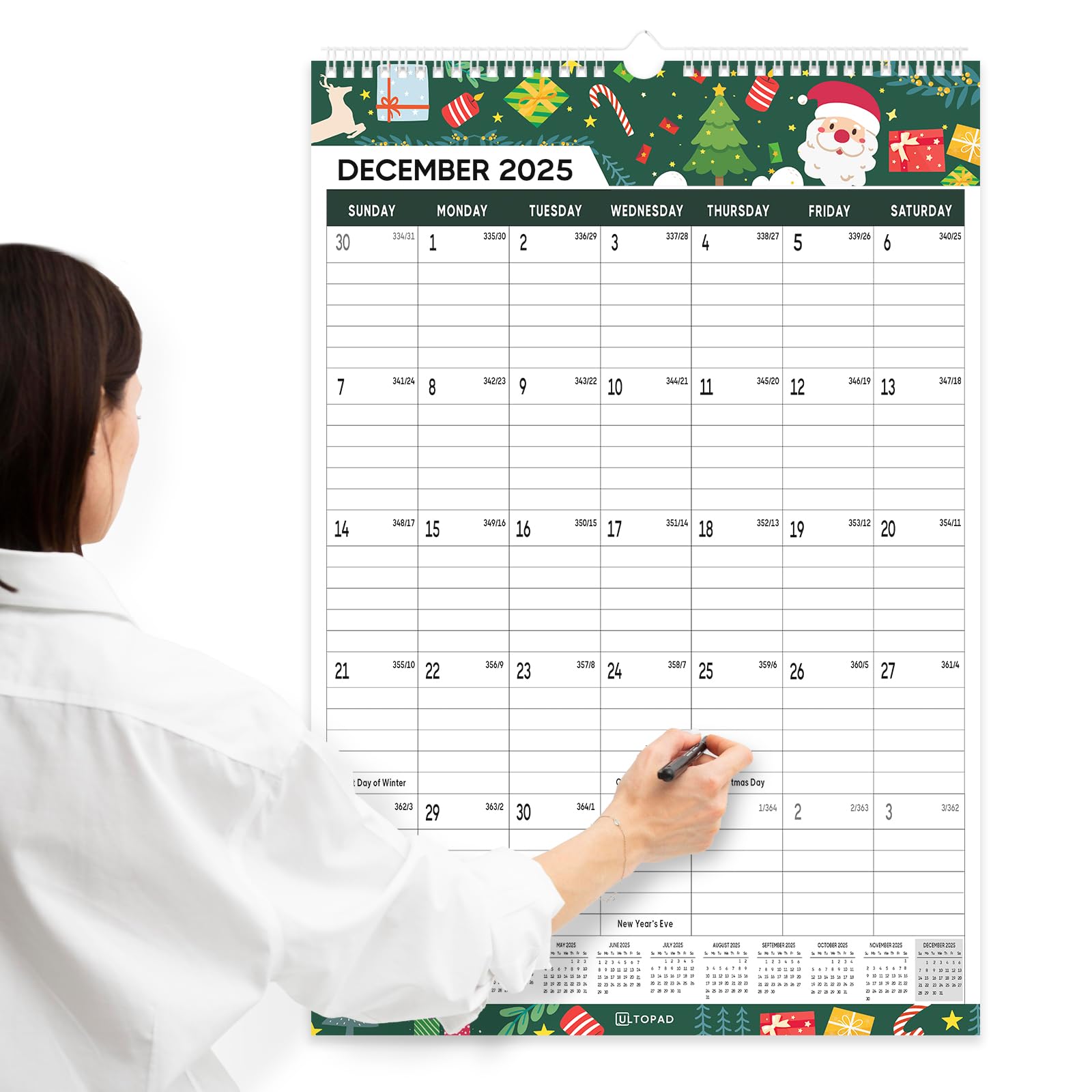 Photo 1 of 2026 Wall Calendar, 21 Months Calendar Runs from October 2025 to June 2027 - Large 22.75" x 15.5" Vertical Monthly Calendar for Office, Home, or School, Seasons Pattern