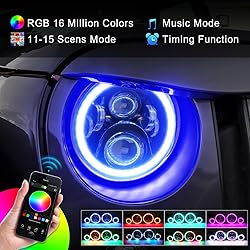 SUPAREE Round RGB 7 Inch LED Headlight Fog Lights