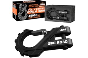 AUTOBOTS 3/8" Winch Hook Max 45,000 Lbs, Heavy Duty ATV Winch Hook with Safety Latch for ATV UTV SUV Trailers，Tow Winch Acces
