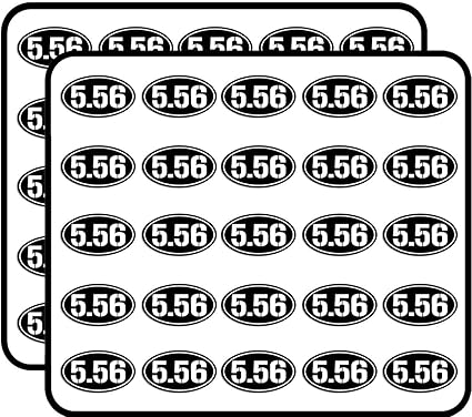 Amazon Com Black Oval 5 56 Gun Bullet Nato Caliber 556 Ar 15 Sniper Ammo Sticker For Scrapbooking Calendars Arts Kids Diy Crafts Album Bullet Journals 50 Pack