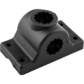 Cannon Three-Position Adjustable Rod Holder Side/Deck Mount Adapter, Boat Accessory
