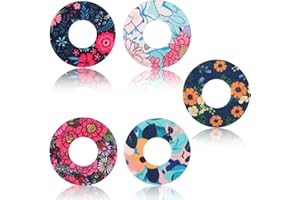 25pcs Sensor Covers for Libre 1/2, Waterproof Patch Flower Pattern Adhesive Patches Sensor Sticker Accessories Compatible wit