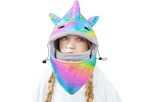 SYLFAIRY Kids Winter Windproof Hat, Unisex Children Heavyweight Balaclava for Kids, Ski Mask with Thick Warm Fleece Face Cover