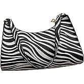 YLYSLFC Zebra print purse,Cute purses for women Small Purse for Women, Retro Classic Tote HandBag With Zipper Closure For Women.(Cow Texture)