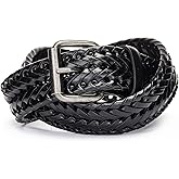 Tanpie Fashion Men's Braided Belt Leather Strap for Jeans