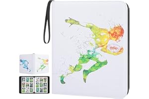 HESPLUS Football Card Binder with Sleeves, 900 Pockets Football Trading Card Holder, Sports Cards Storage Organizer for Football Basketball Baseball or Gaming Trading Cards with 50 Removable Sleeves