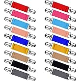 18 Pieces Winter Mitten Clips Elastic Fit Dress Clips Elastic Hat Clip Kids Glove Clips Stainless Steel Small Short Mitten Clips Strong Metal Mitten Glove Clips for Kids Baby Toddler Children Adults