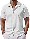 COOFANDY Mens Untucked Short Sleeve Shirts Casual