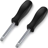 Hotop 2 Pcs 1/4 Inch Drive Spinner Handle Socket Driver, Car Repair | Automotive Repair Tool, Quick Release Ratchet, Black Rubber Grip, Professional Socket Wrench for Maintenance Work