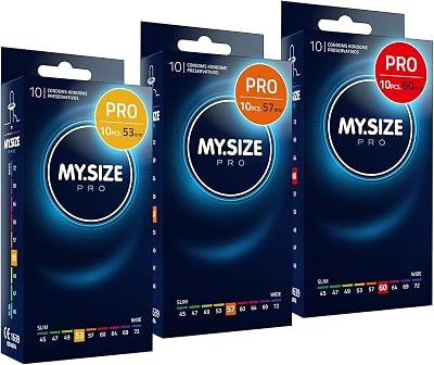 MY.SIZE PRO Condom Size 3,4,5-53,57,60 mm 3x10 Condoms