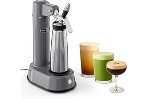 HATFIELDS LONDON NitroPress DS – Electric Nitro Cold Brew Coffee & Cocktail Maker | Air-Powered Nitrogen Infuser for Smooth Nitro Drinks, Cocktails, Cold Brew & Tea at Home | No Gas Cartridges | Stainless Steel Design