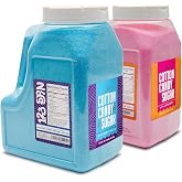 The Candery Cotton Candy Floss Sugar 6lbs 96oz Jars - 2 Pack Strawberry and Raspberry