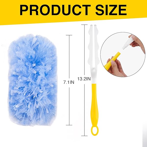 LATEFV DUSTER REFILLS FOR SWIFFER HEAVY DUTY REFILL DUSTER KIT, MULTI SURFACE 360 DUSTER, 30 COUNT HEAVY DUTY DUSTER REFILLS WITH 2 HANDLE