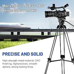 Video Tripod, COMAN 74" Professional Heavy Duty