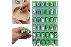 Clay Stamps - Alphabet, Numbers & Symbols DIY Handmade Alphabet Mold Accessories for Ceramic Decorating - 36 Pieces Letter St