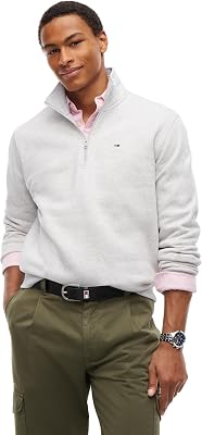 Sweatshirt Homme TJM Reg en Polaire avec Col Montant et Demi Fermeture Éclair Dm0dm20339 (Lot de 1), M