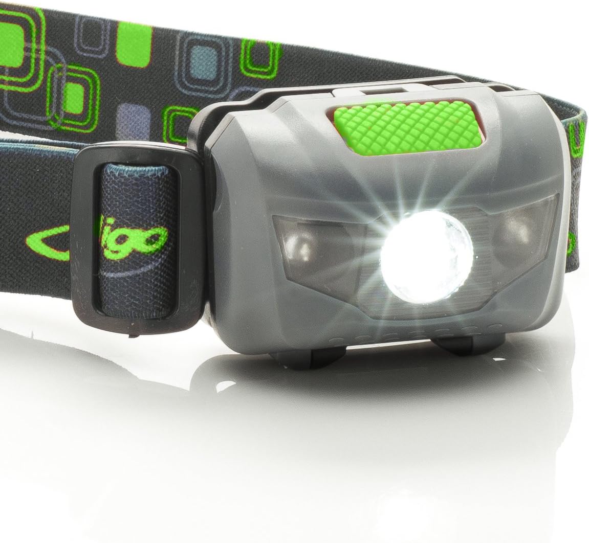 uligo Water Resistant,Adjustable, Cree LED Super Bright Headlamp Flashlight - Green