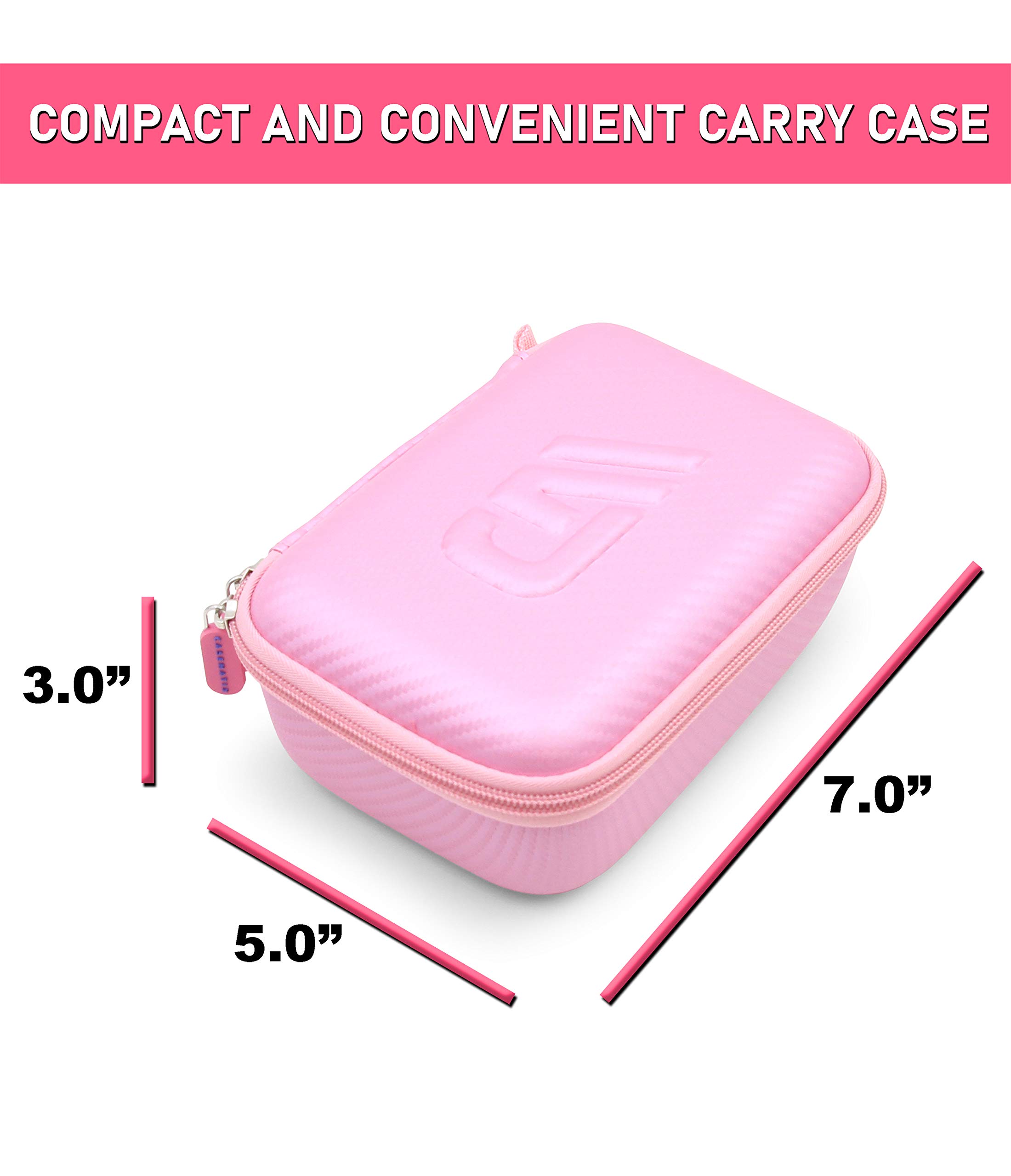 CASEMATIX Pink Travel Case Bag Compatible with Asthma Inhaler, Masks, Spacer - Case Only