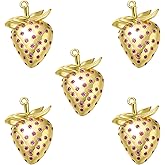 LEGENTLISUR Strawberry Charms for Jewelry Making Cute Fruit Enamel Pendant Charms for Bracelets Necklace Earring DIY Supplies