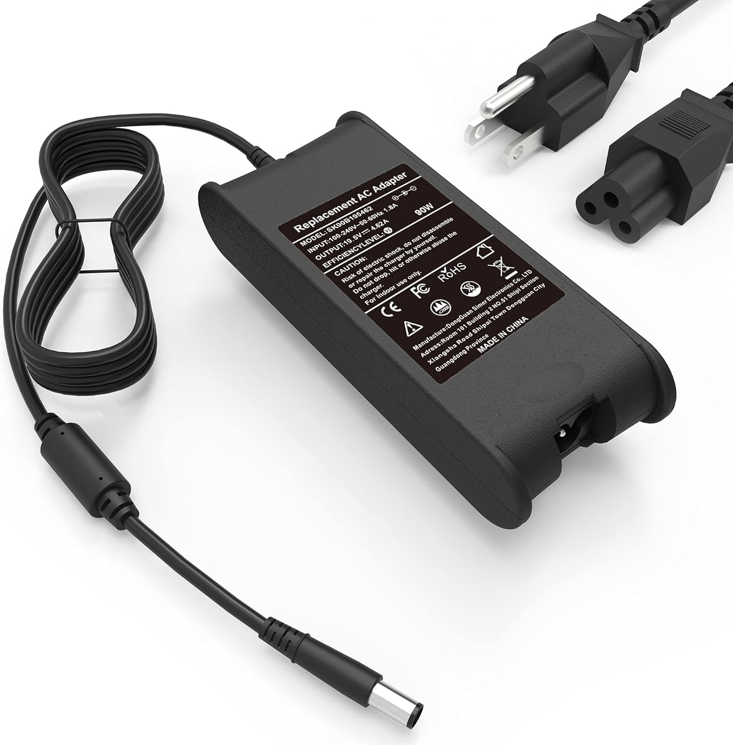 90W 65W Power Adapter Charger Compatible with Dell Inspiron 14 15 17 14R 15R 17R 1440 1520 1521 1525 1545 1720 1750 3520 3521 3531 3537 3541 3543 3721 5521 5545 5547 5720 5735 5749 7537 7548 1564 1570