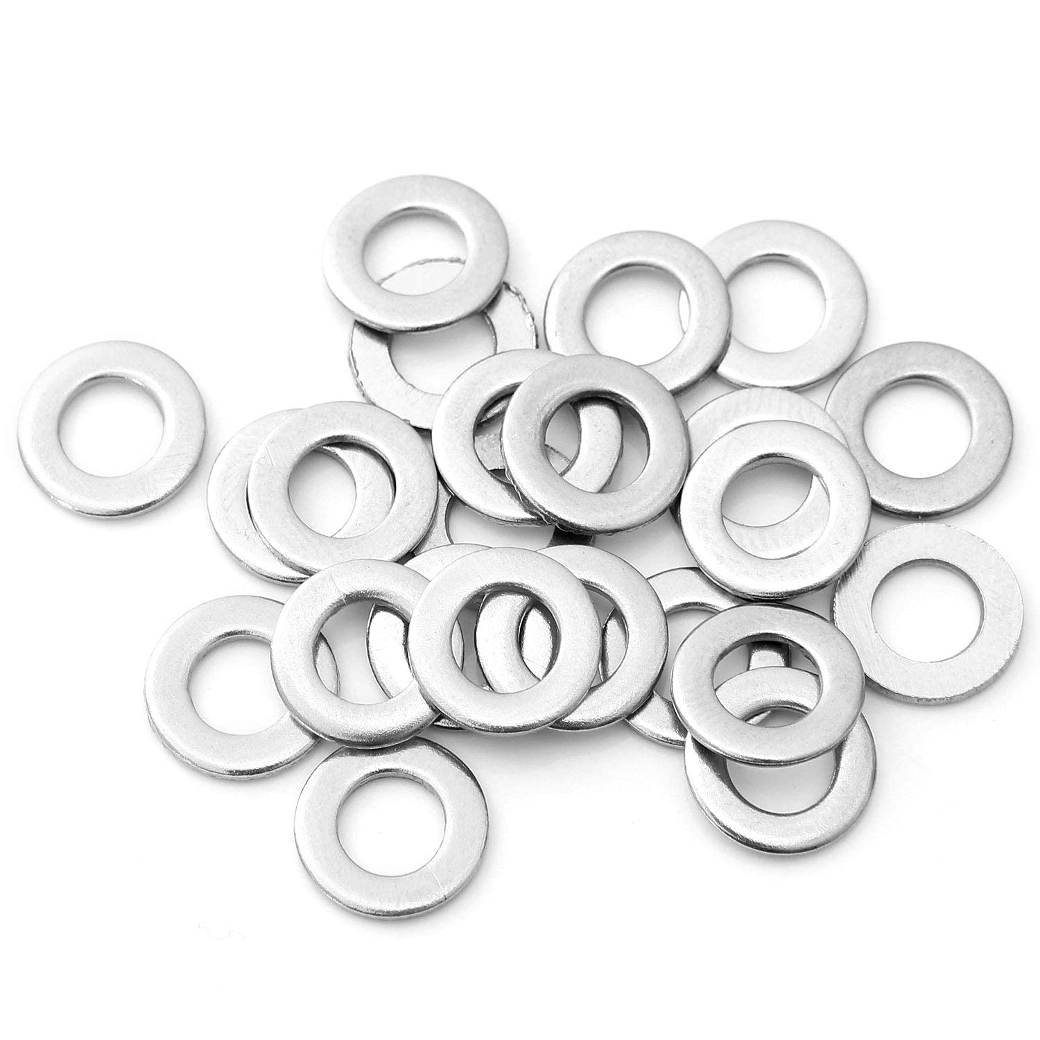 HDmirrorR AHUNTTER 500Pcs M5 (5mm) Flat Washer for Screws 304 Stainless Steel Penny Washers Repair Washer Plain Round Chrome Washers Pack of 500