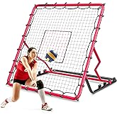 Baseball Rebounder Net, 4x4.5 FT Baseball & Softball Pitch Back Rebounder with 4 Adjust Angles, Volleyball Training Equipment for Baseball,Lacrosse,Soccer, Backyard Pitching Fielding Catching Practice