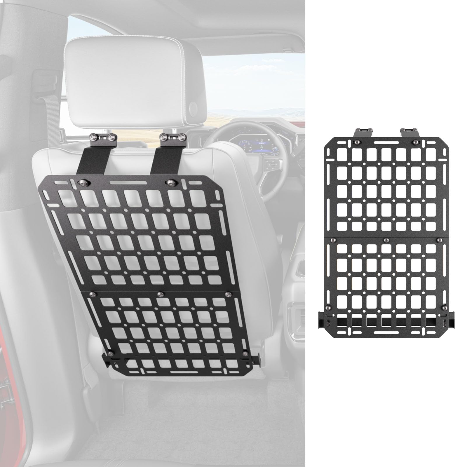 Photo 1 of SZYANG 2PCS Seatback Molle Panel Compatible with 2022-2025 Toyota Tundra Seatback Organizers for 1 Seat Tactical Truck Organizer Replacement for 2022-2025 Toyota Tundra Accessories