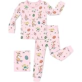 babee Reshinee Bamboo Viscose Toddler Girls Kids Pajamas Unicorn Mermaid Pjs Long Sleeve Snug fit 12M-8Y 2pcs Soft Jammies