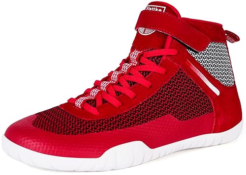 Mens Wrestling Shoes Boxing Shoes Wide Width Red in Bahrain