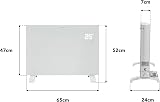 Devola 1500W Wifi Enabled Glass Panel Heater White view 4