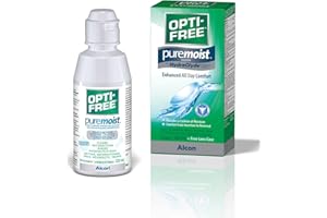 OPTI-FREE® PureMoist with HydraGlyde Travel Size, Multipurpose Contact Lens Solution, 120 mL
