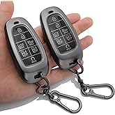 CHENZLIN 2-Pack for Hyundai Key Fob Cover Fit for 2022-2024 Sonata, Santa Fe, Nexo, Tucson, Palisade, 7 Button