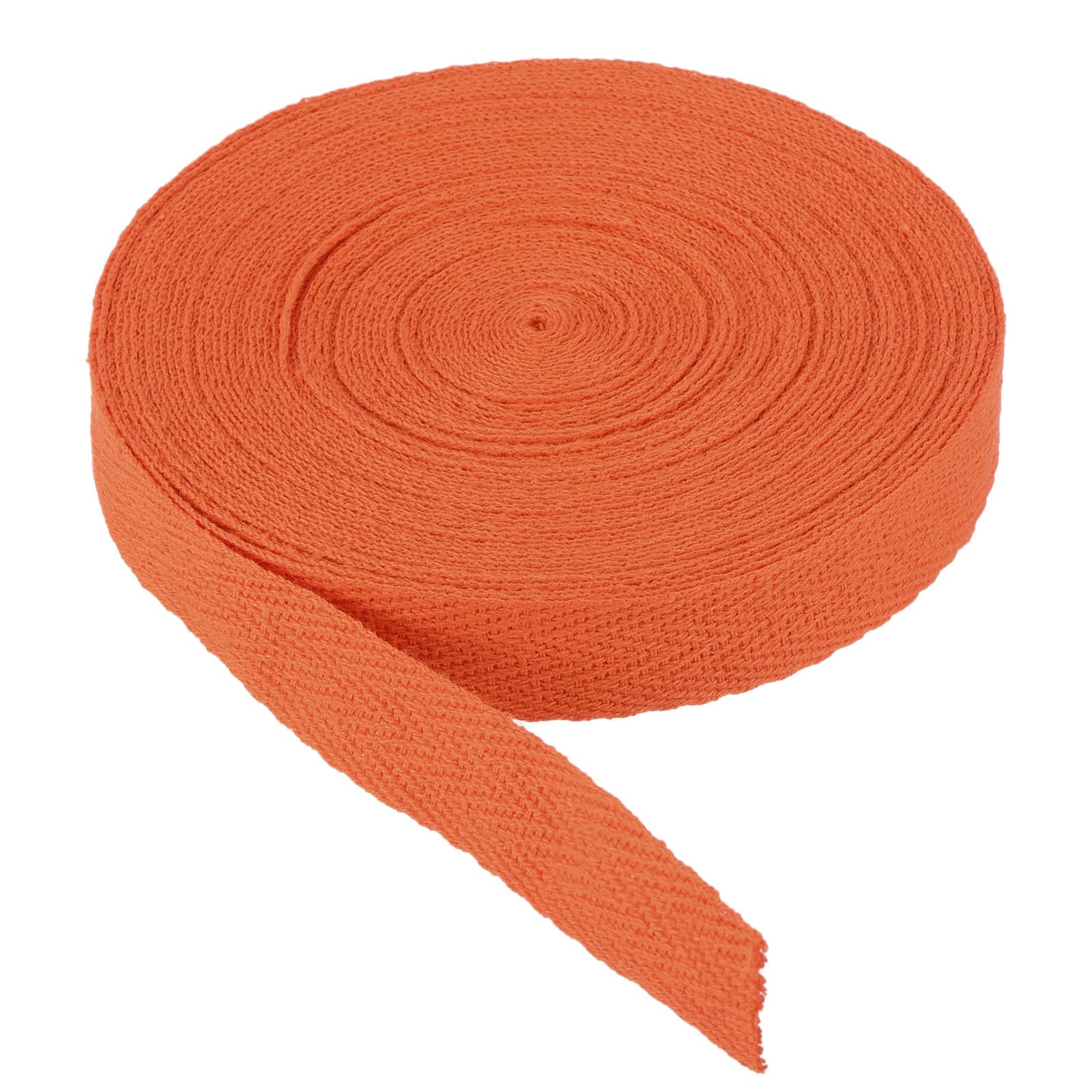 PATIKIL Cotton Twill Tape 15mm(5/8") 9m(10 Yards) Cotton Ribbon Bias Binding Tape Herringbone Webbing Trim for Sewing Gift Wrapping DIY Dark Orange