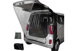 Car Trunk Net,Anti-UV SUV Trunk Mesh Net - Magnetic SUV Car Tailgate Mesh Screen with Two-Way Zipper, Privacy Camping Trunk N