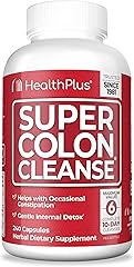 Health Plus Super Colon Cleanse 60 Day Supply of Gentle Gut Cleanse Detox, Psyllium Husk, Probiotics for Constipation Relief 