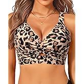 Women's Bikini Top - Supportive Swimsuit for Large Bust - 2025 Cut Out Twist Swim Top