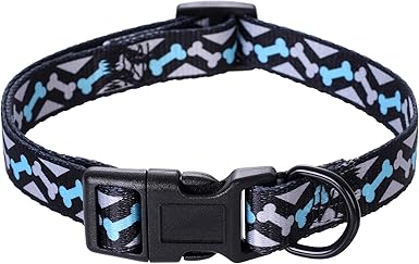 mustache dog collar