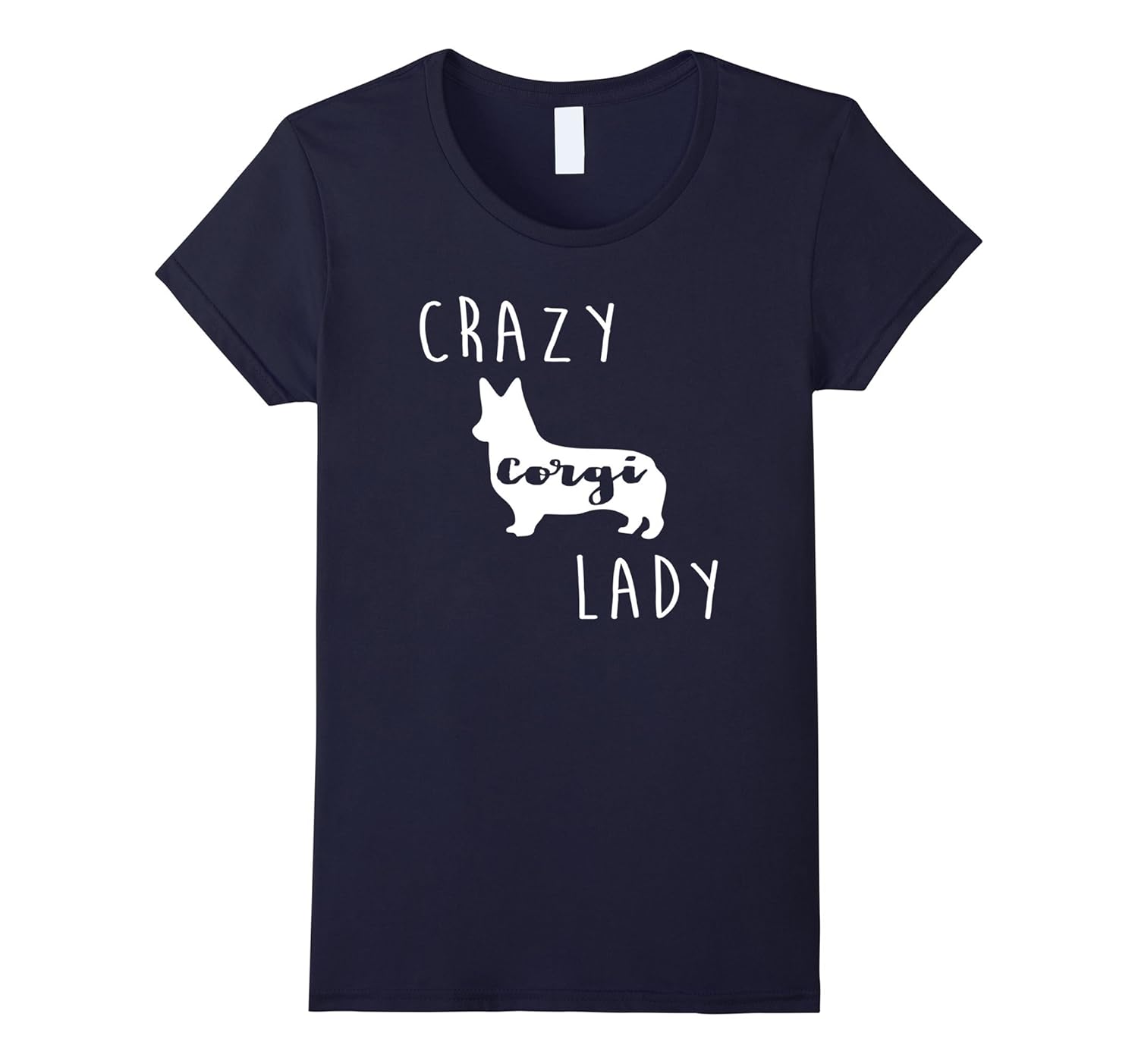 Womens Crazy Corgi Lady Dog Shirt-ANZ