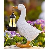 Nacome Solar Goose Outdoor Statues for Garden: Porch Decor with Warm Lantern Clearance for Outside Yard Art Lawn Ornaments Patio Balcony - Gifts for Grandma Mom Women