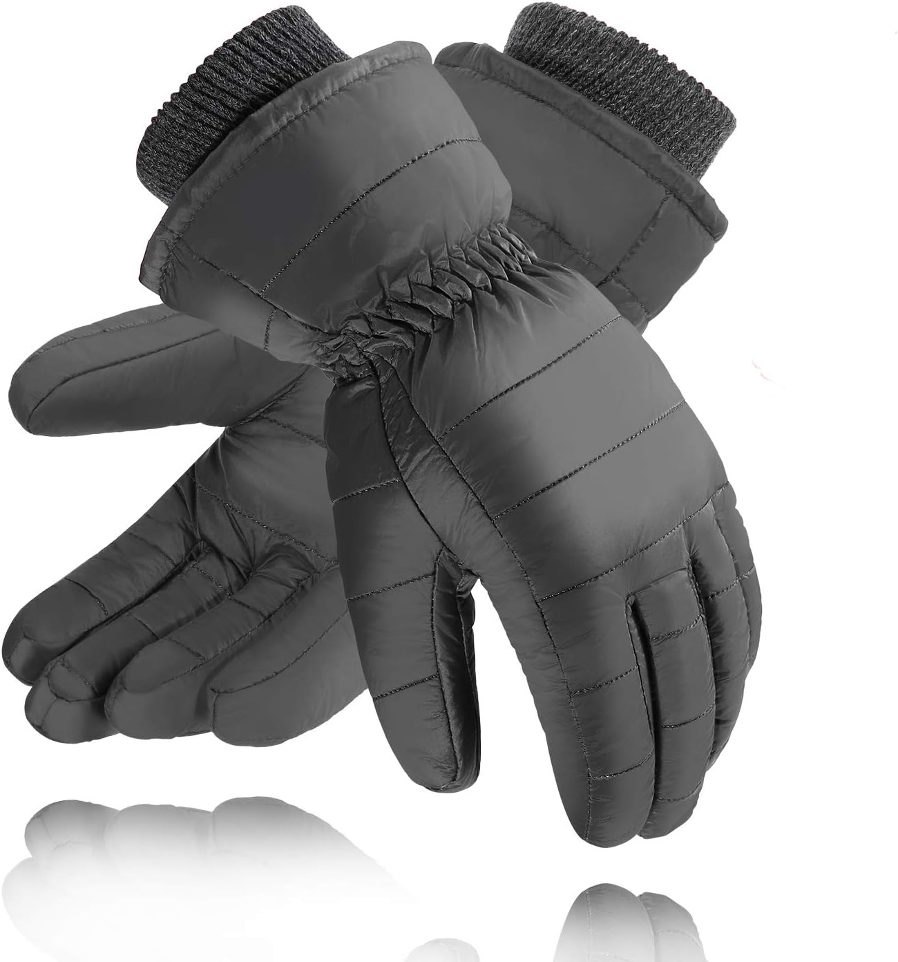 Andake Winter Gloves, 90/10 Duck Down Gloves, -35℃ Cold Resistant and Insulated, Waterproof Membrane Layer & Extended Cuff, Skin-friendly Warm Gloves, Great To Keep Hands Warm in Cold Weather