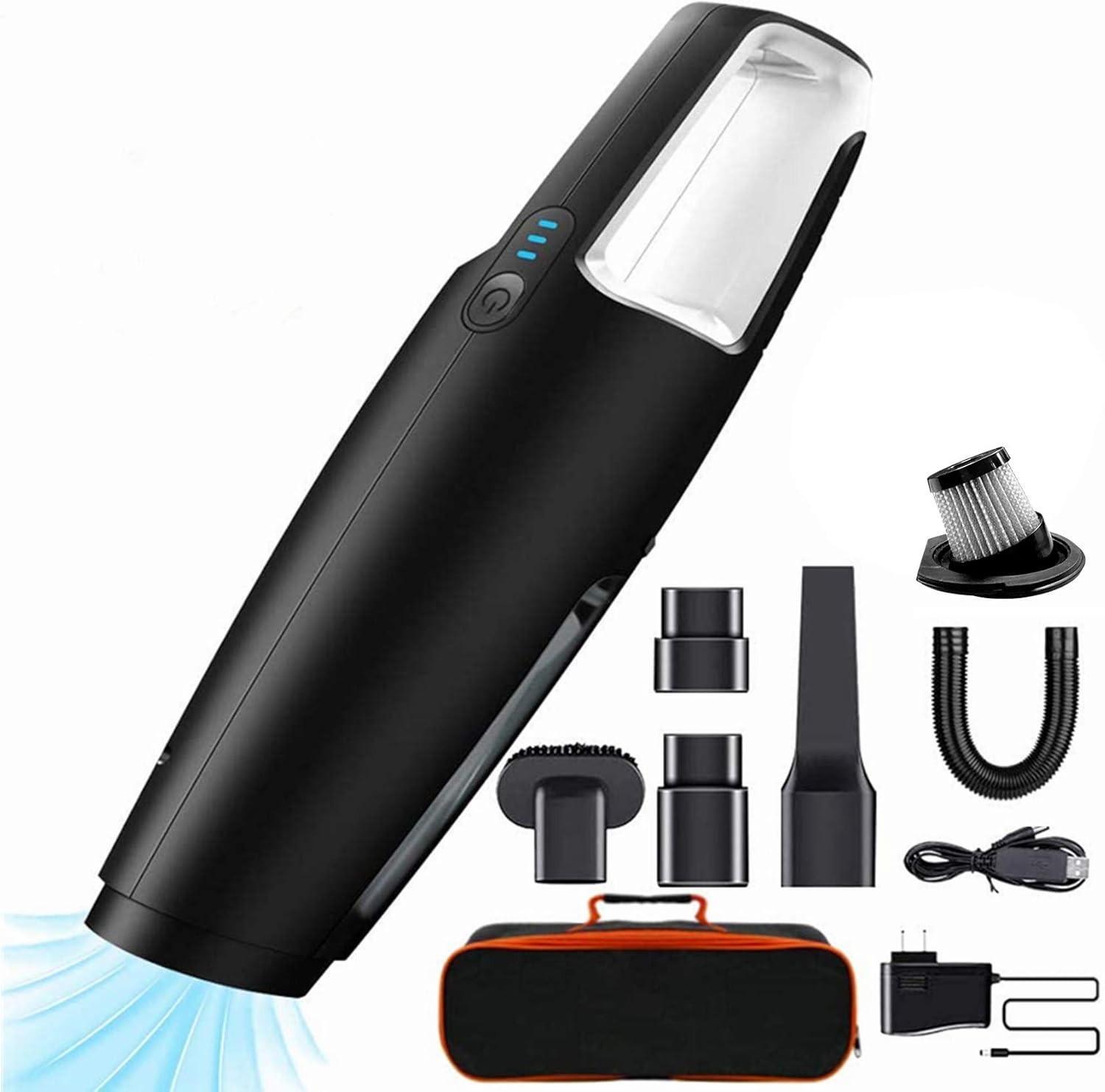 Mini Car Vacuum Cleaner Cordless, 7Kpa Portable Small Handheld Vacuum, Wet Dry Lightweight Rechargeable Hand Vac Buster for Pet Hair, Dry Wet Amphibious Vehicle Cleaner Dust Cleaning -